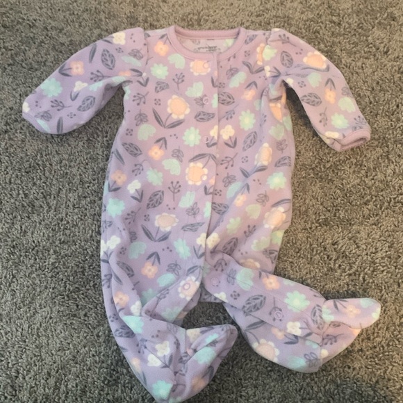 Simple Joys Purple Fleece Sleeper Size 0-3M EUC - Picture 1 of 4